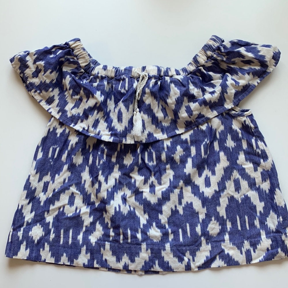 Off the shoulder, ikat print, Madewell Top